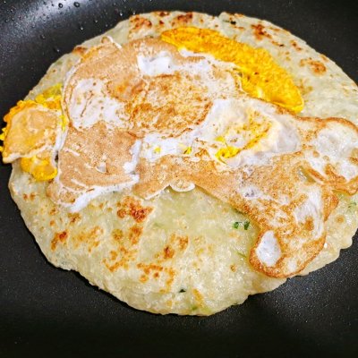 十分钟快手早餐之~豪华手抓饼舌尖上的养生美食