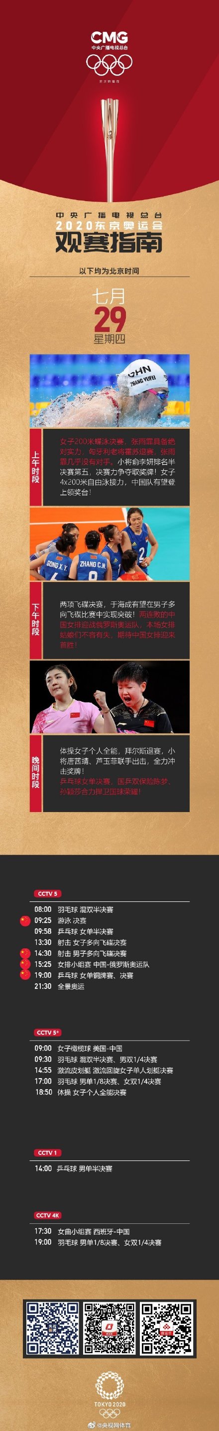 奥运会29号有哪些项目(划重点！东京奥运会29日看点在这里)