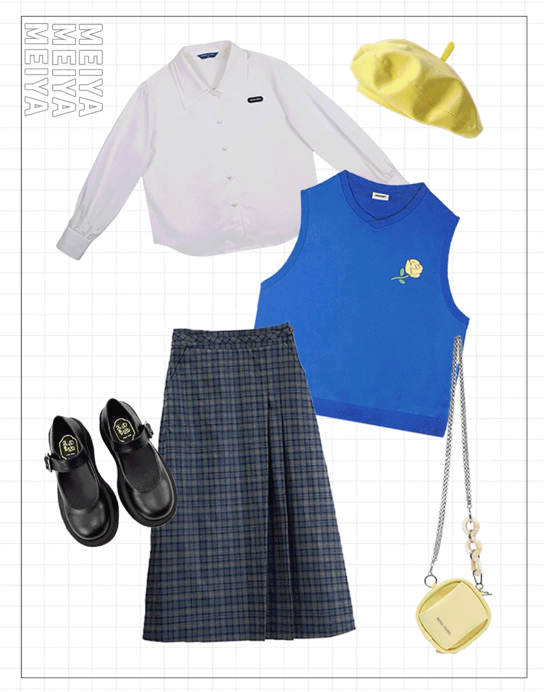 学院风穿搭，一周7天不重样