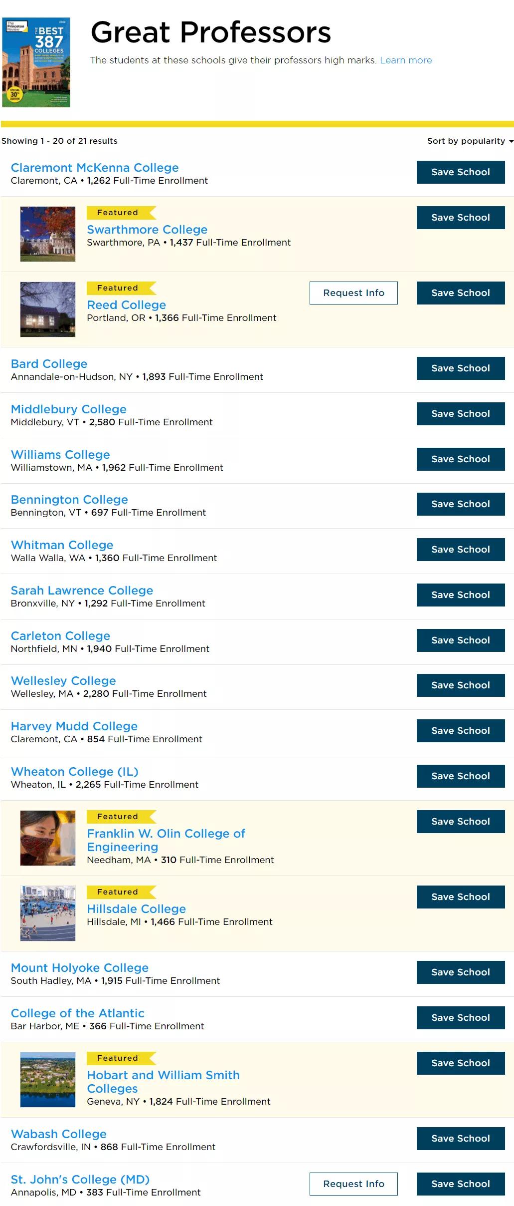 《普林斯顿评论》发布2021美国大学排名，看看美国学生眼中的“最佳大学”