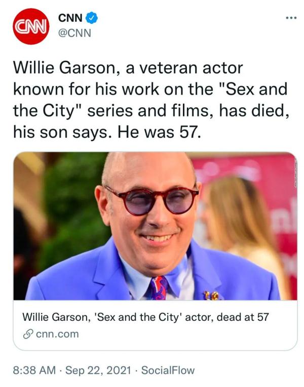 美国演员因癌症去世，至今为止一直因病持续拍摄。