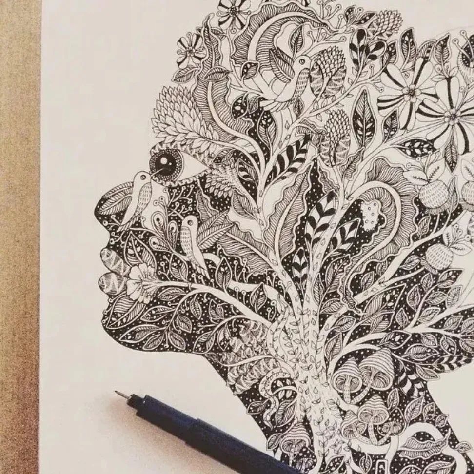 黑白线描画(黑白线描画简单)-我的快乐小窝