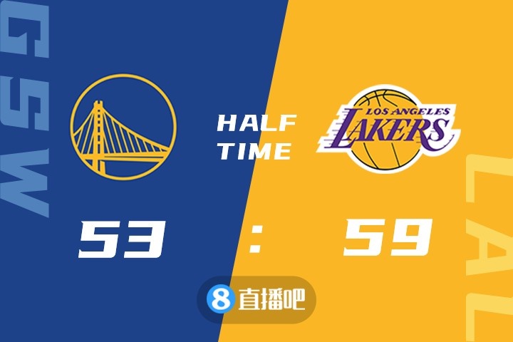 NBA直播间免费jrs(勇士VS湖人半场：詹眉合砍38 12 库里11中3得10 6 5 湖人领先6分)