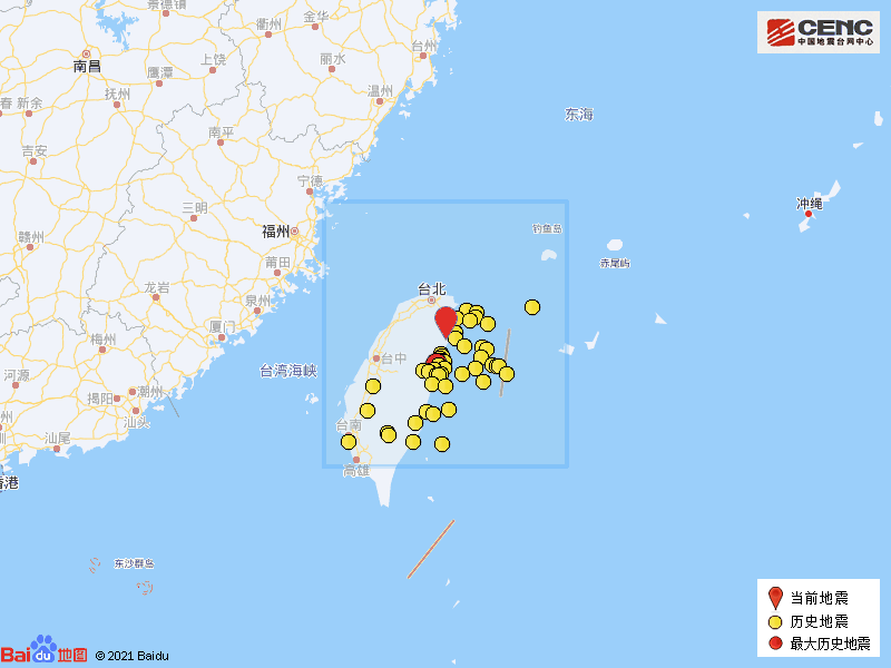 台湾宜兰县发生6.3级地震