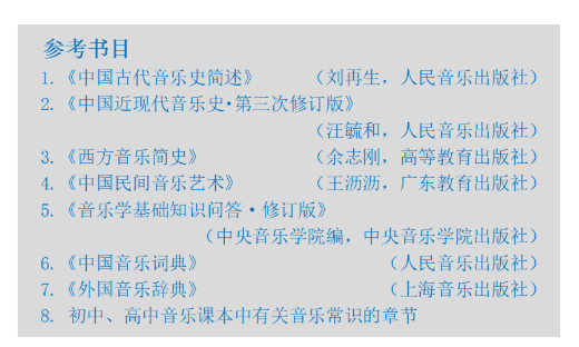 收藏｜考题原型大公开！十一大音乐学院各专业参考书目汇总