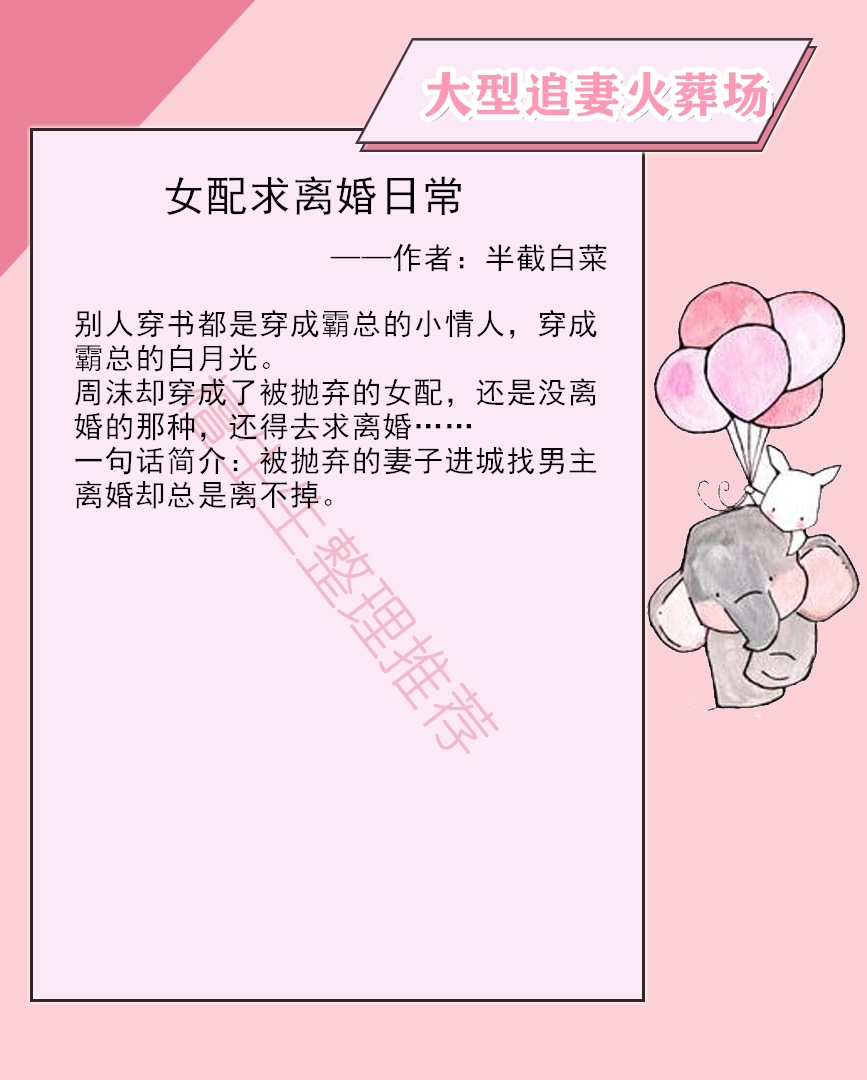 强推追妻火葬场现言：当年男主冷酷无情，如今他低声下气哄女主