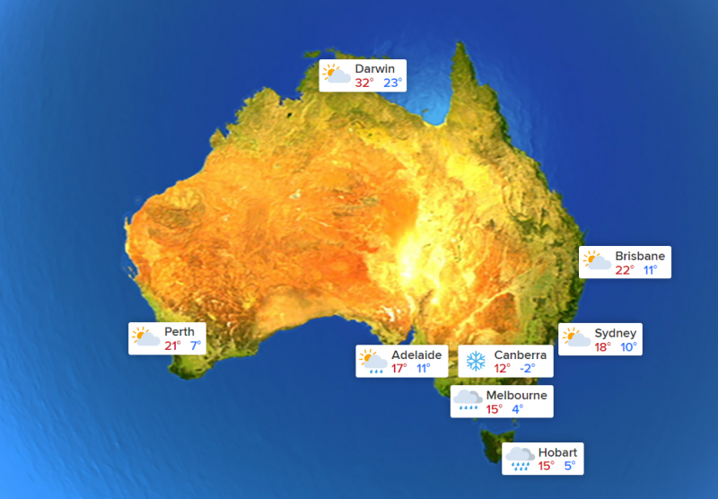 澳洲11月天气(澳洲多地气温骤降，悉尼迎来5年来最冷一天)