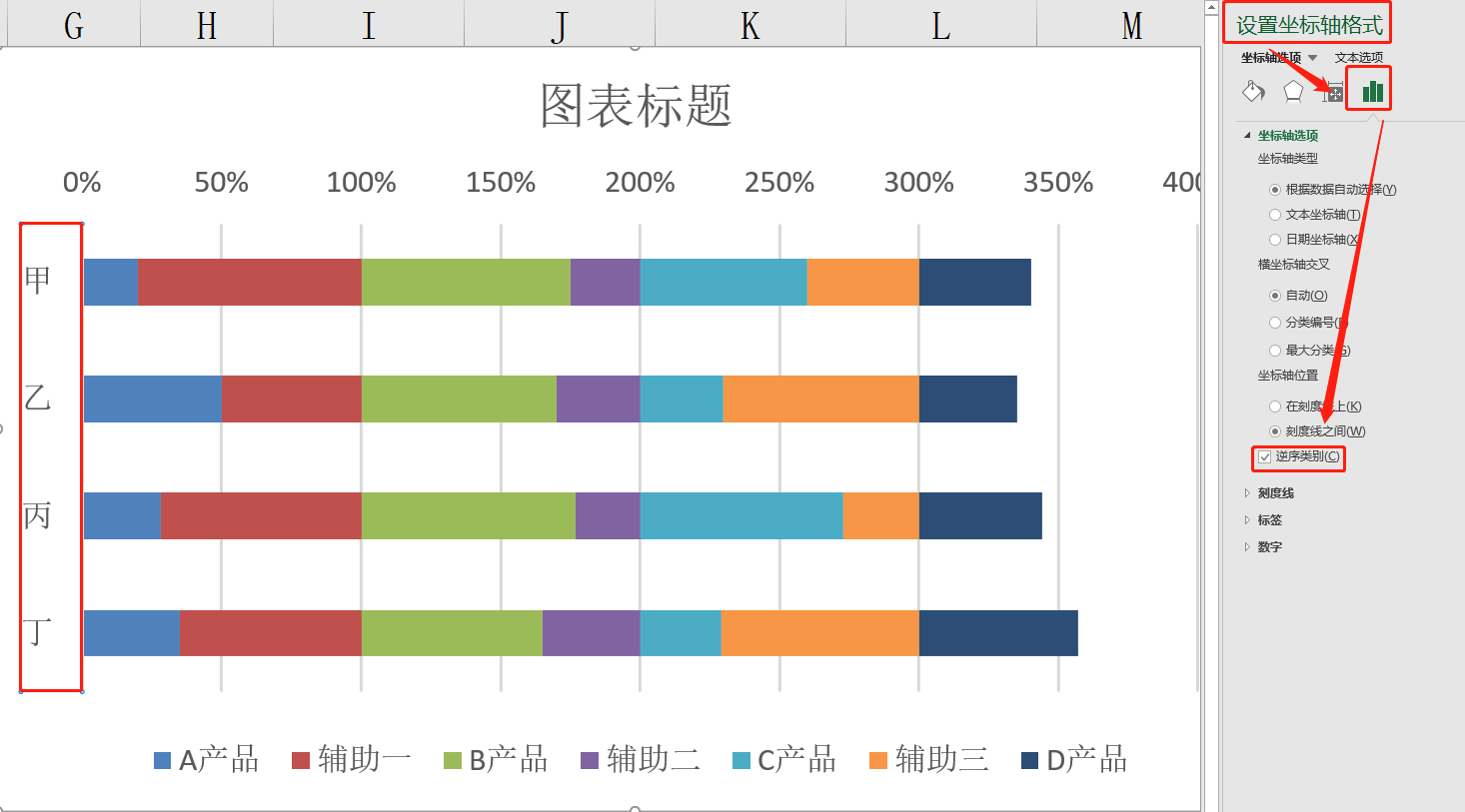 excel制作对比条形图图片