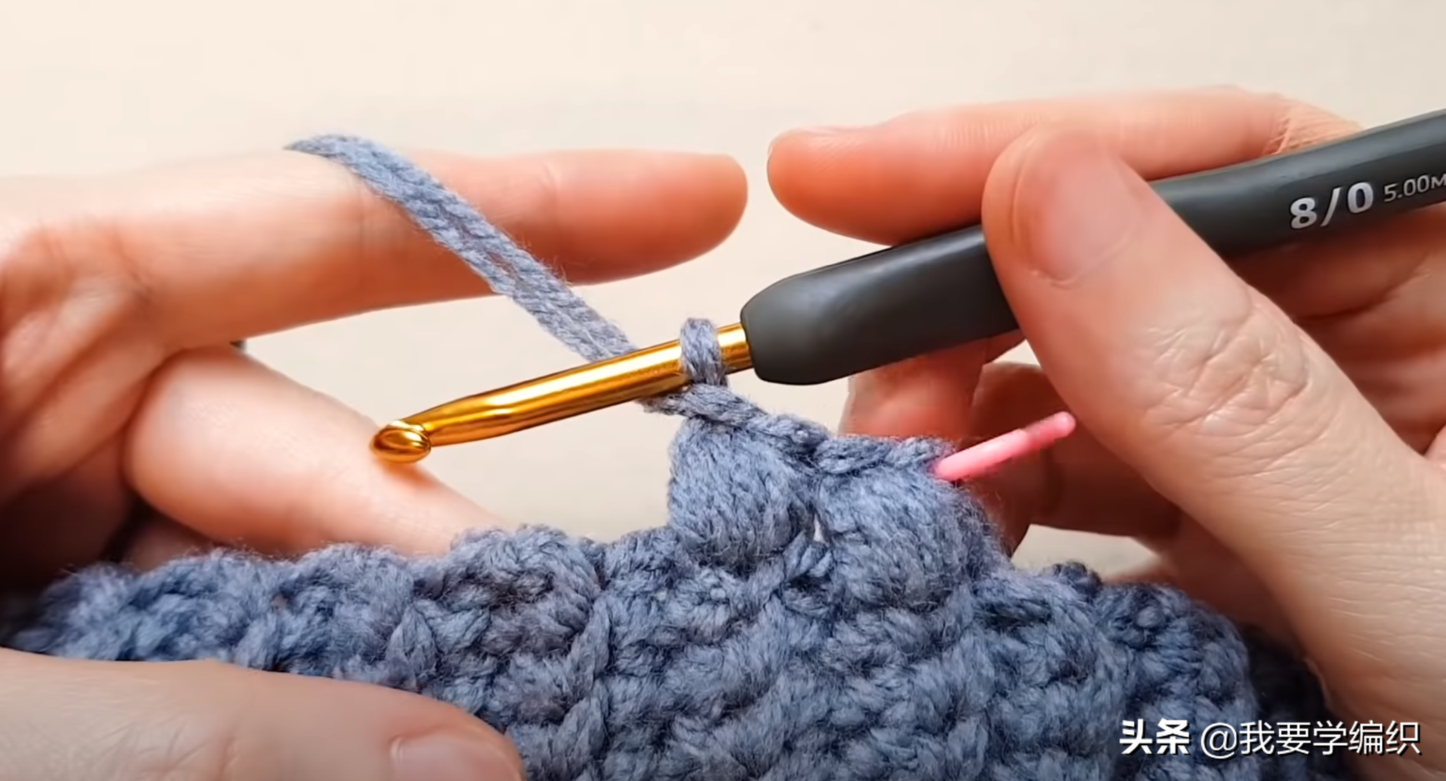 学织帽子编织枣针帽子的编织方法