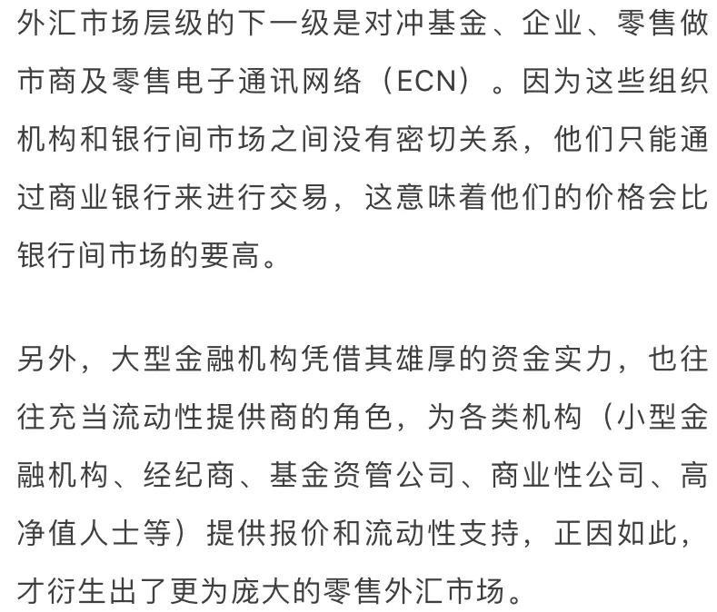详解外汇市场的层级结构