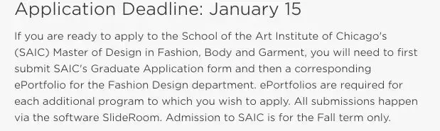 全球顶级服装院校Deadline&作品集格式一览