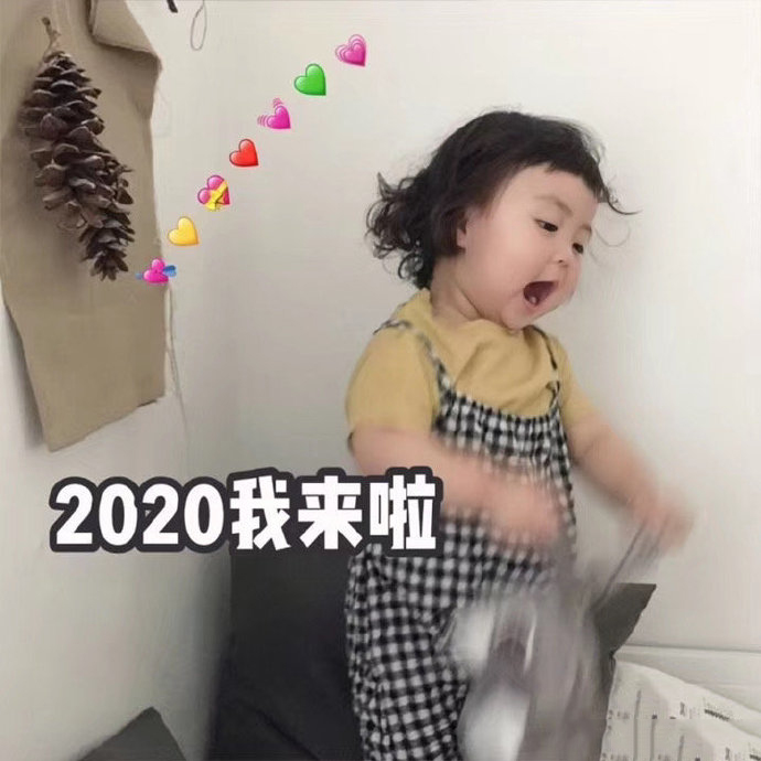 适合2020年元旦发的表情包合集｜2020你好吖，初来乍到，请多关照