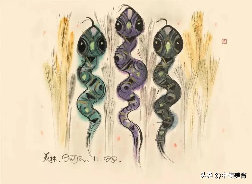 别看十二星座了！！韩美林笔下的生肖水墨画，看一眼就爱上了