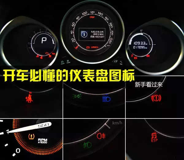 汽车仪表盘各功能键详细图解说明
