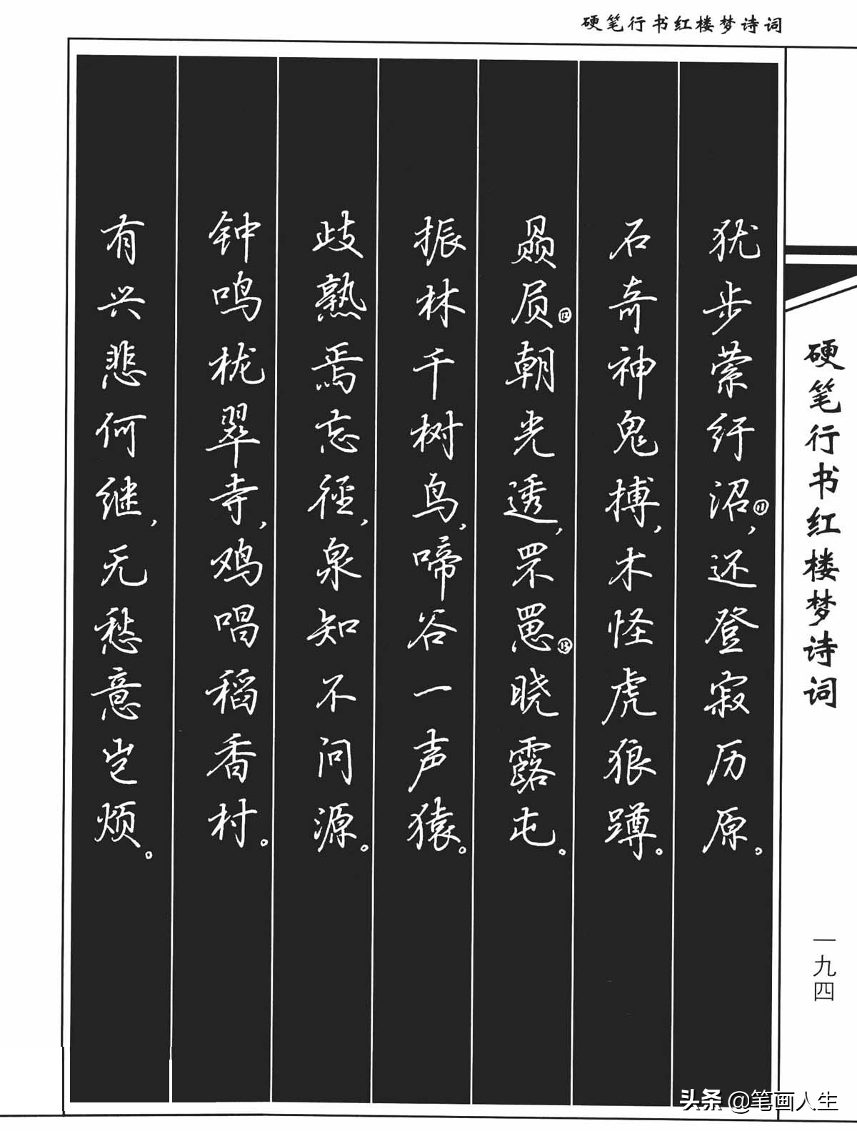 作者珍藏吳玉生硬筆書法,行楷作品《紅樓夢》節選圖片23張