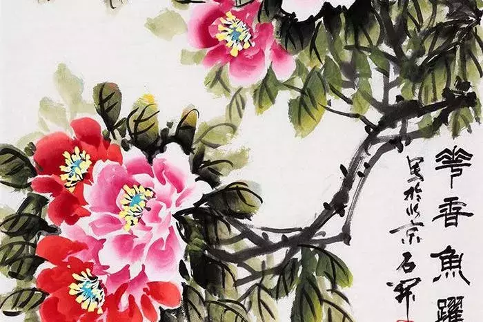 诗里牡丹国色天香，暑蒸日月心静自凉