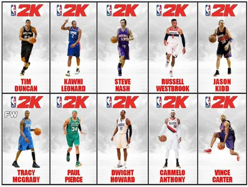 库里为什么没上nba2k封面(十大无缘2K封面的NBA球星，邓肯卡特让人意外，威少小卡太可惜)