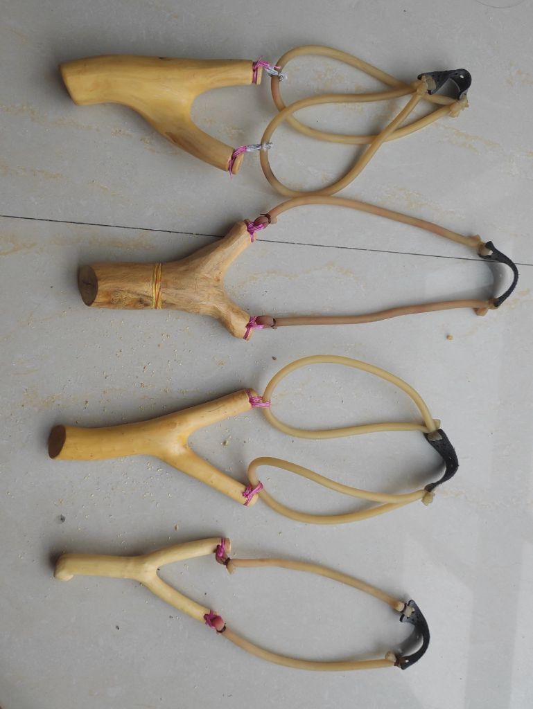 木质弹弓皮筋绑法教程图片