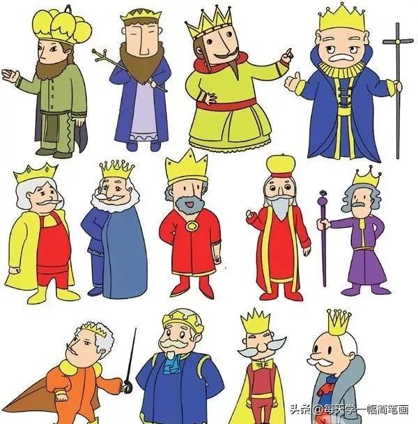 每天学一幅简笔画--简笔画人物大全！你想要画的人物都有哦