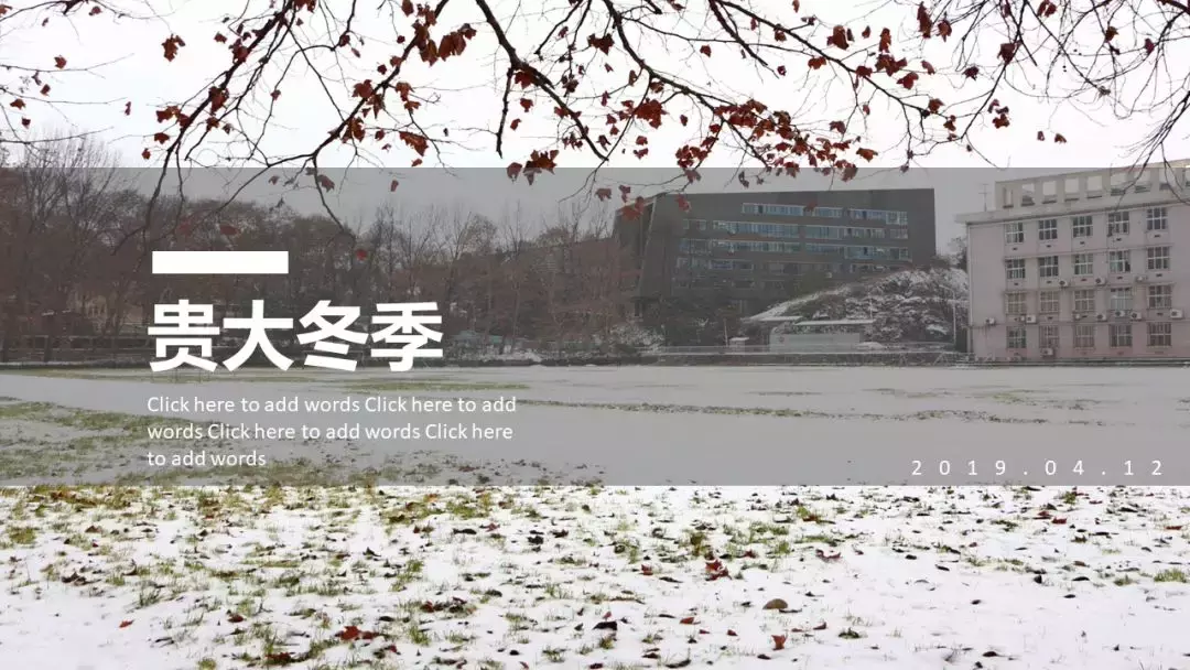 超美的！贵大专属PPT模板来了，陪你走过春夏秋冬！