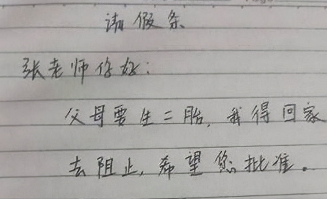 大学生“奇葩”请假条，理由让辅导员无言以对，只能默默同意