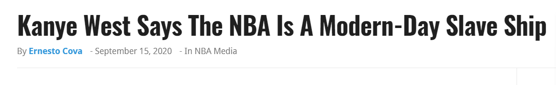 为什么说不要说法nba(语不惊人死不休？侃爷称NBA是“当代奴隶船”，年轻人被剥削)