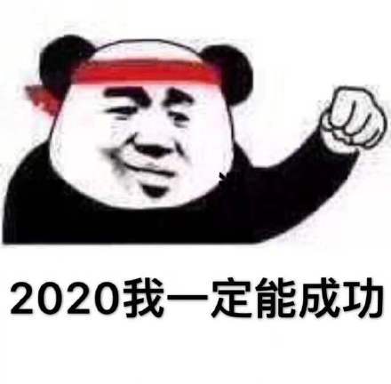 熊猫头加油表情包合集｜2020我一定能成功