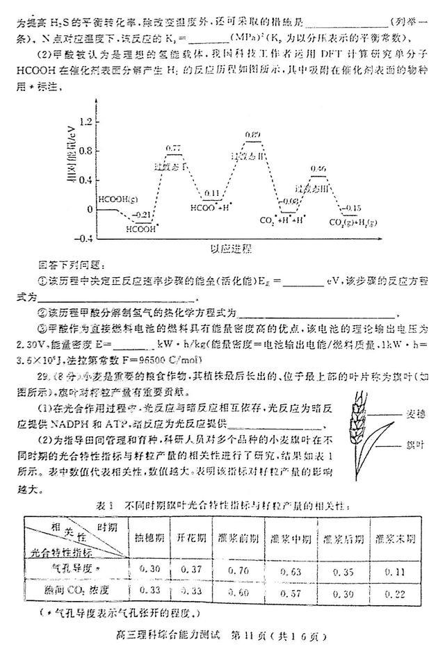 2021河南省六市高三第一次联考试题+答案！高清版本可下载