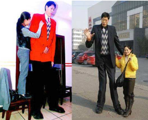 2米42中国第一巨人，结婚20年没孩子，1米6娇妻称：不方便