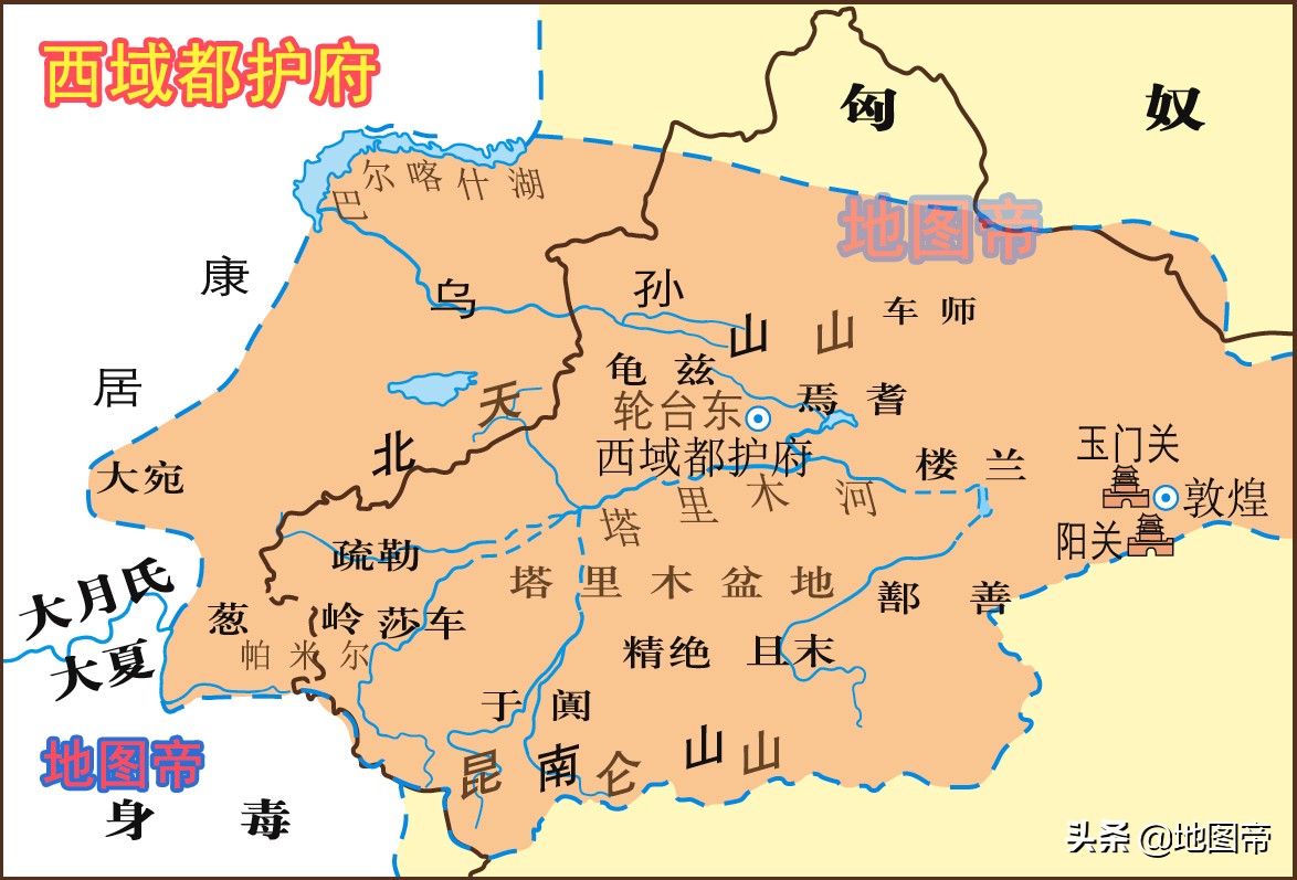 中國漢朝地圖全圖高清版西漢和東漢地圖