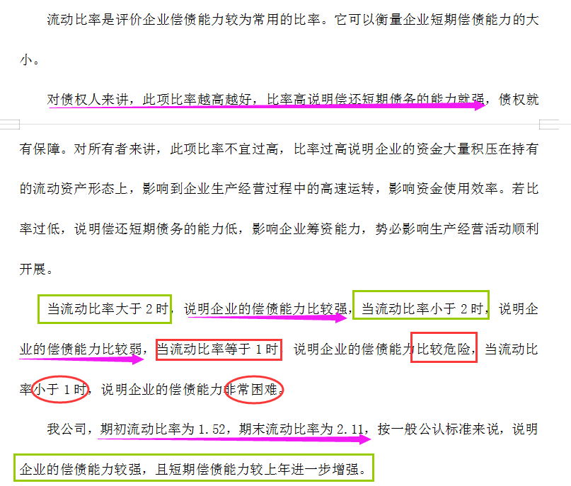 财务报表分析模板（三大报表细节分析）完整版