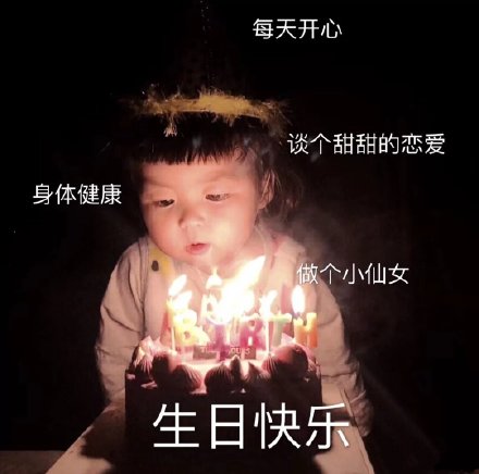 生日快乐祝福表情包：祝你生日快乐