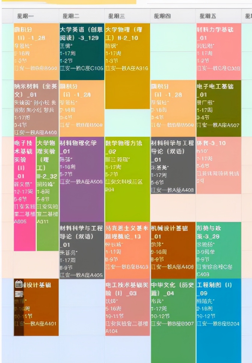 大学生晒出课程表，不同专业差距很大，真是旱的旱死涝的涝死