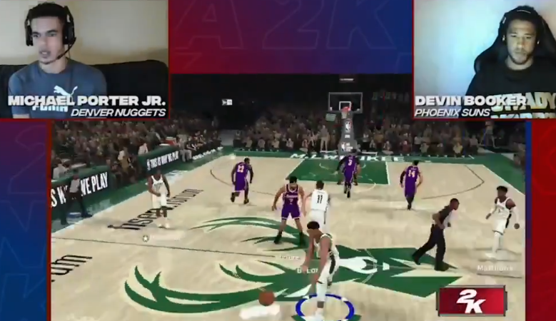 nba2K锦标赛有哪些(NBA球员2K锦标赛！布克击败波特晋级八强，雄鹿又赢了湖人)