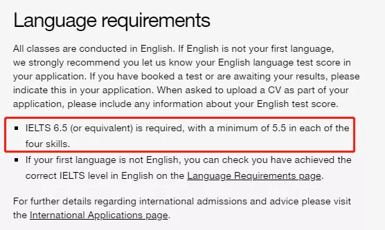 2021年世界顶级名校最新语言成绩要求