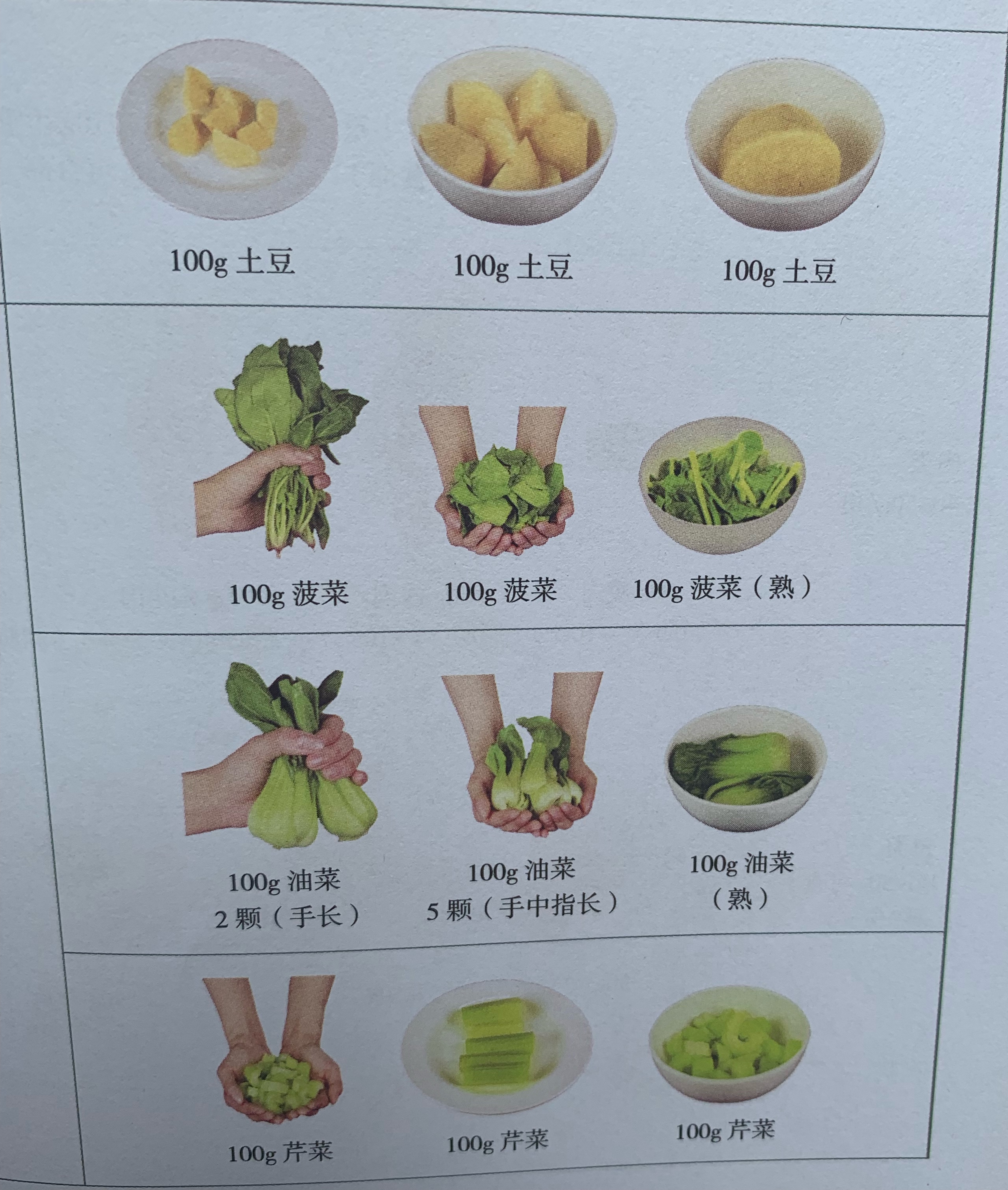我知道一天得吃一斤蔬菜,可一斤到底是多大一堆?