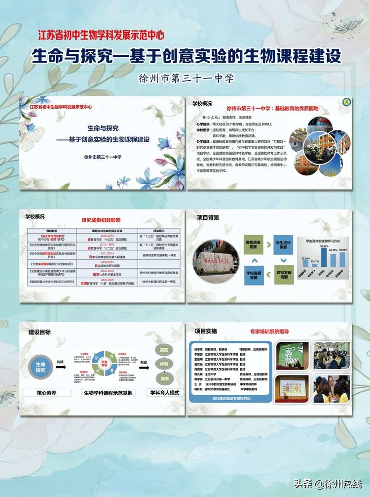 徐州三十一中举行江苏省首批初中生物学科发展示范中心启动仪式
