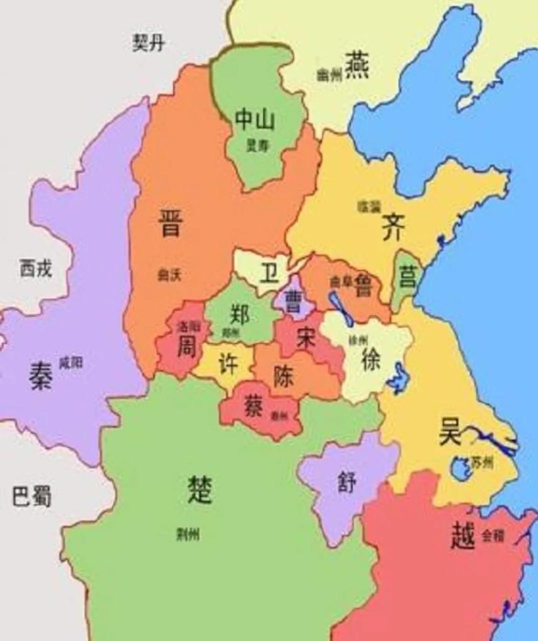 郑庄公时期地图图片