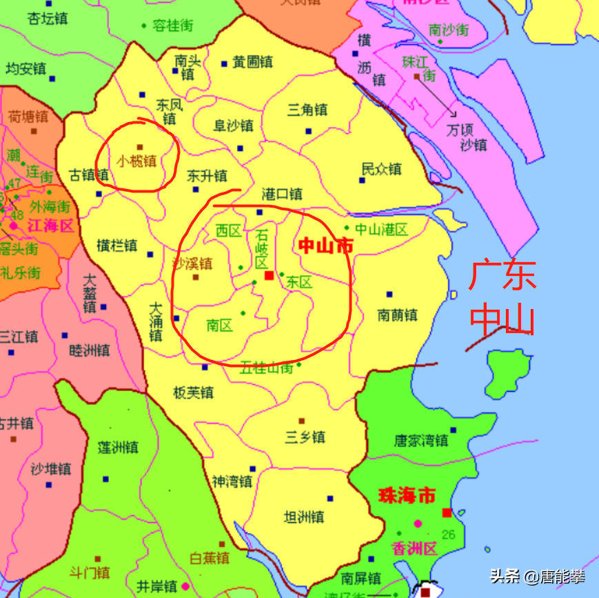 中山地图各镇图片