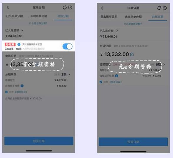 招商银行信用卡推出e分期业务，分期后额度秒恢复
