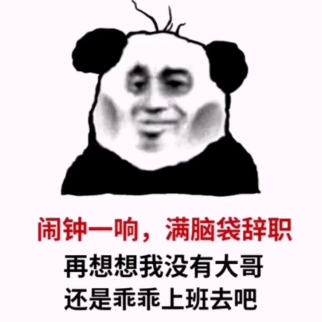 表情包：闹钟一响，满脑袋都是辞职