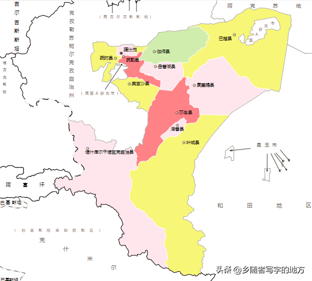 新疆行政区划图（新疆各地区最新最全行政区划图）