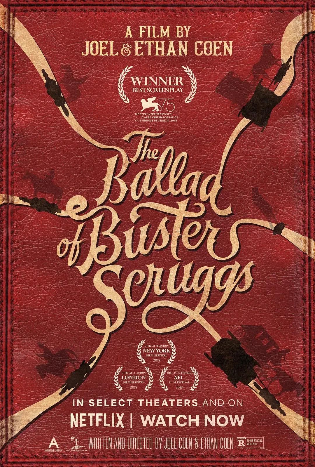 《巴斯特.斯克鲁格斯的歌谣》讲述了发生在旧西部六个不同的故事