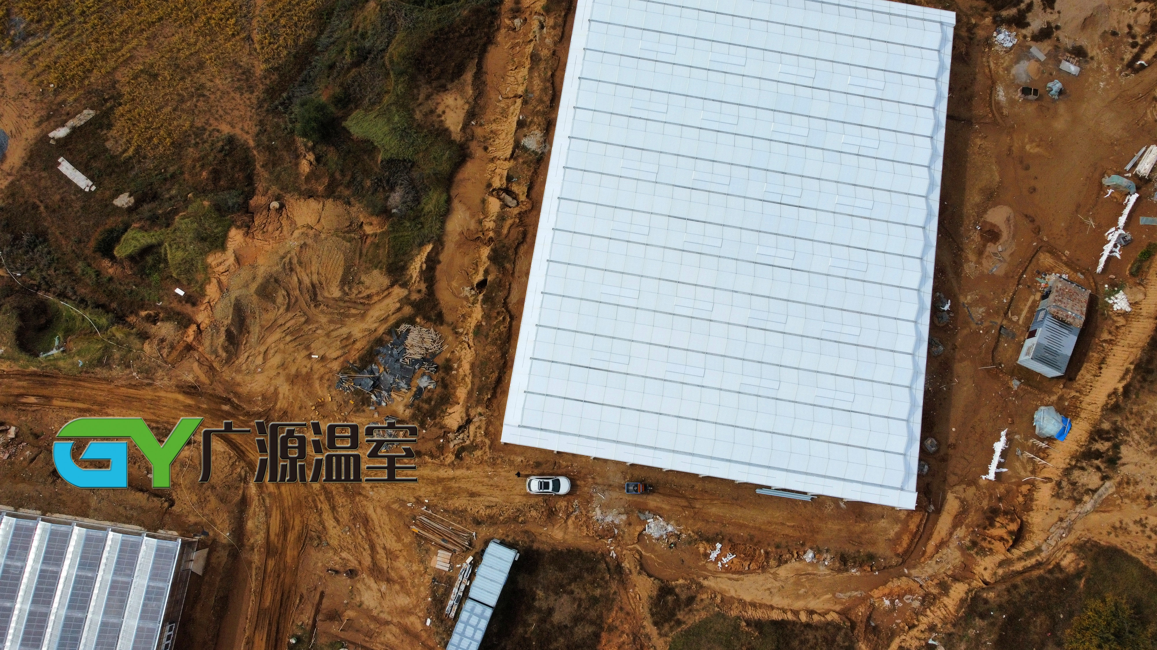 乳白色阳光板在连栋温室大棚中的应用、温室仓储加工中心案例分享