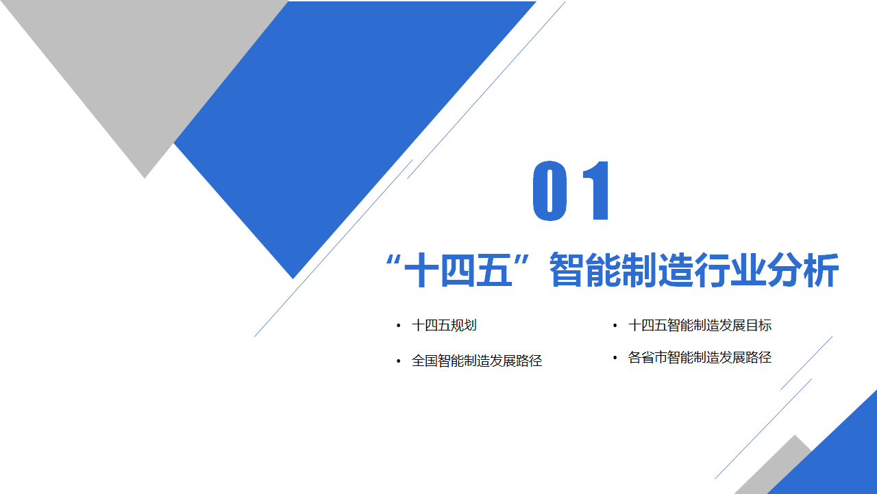 2021“十四五”中国智能制造行业市场前景及投资研究报告