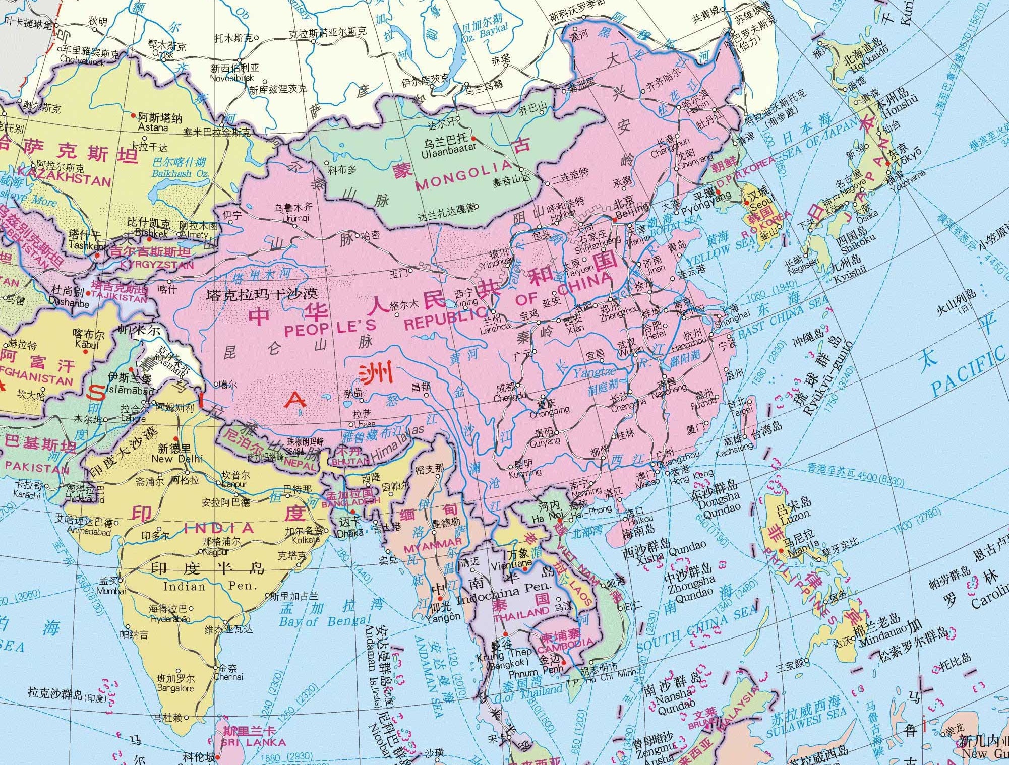 亚洲多少个国家亚洲国家数量最多的分区