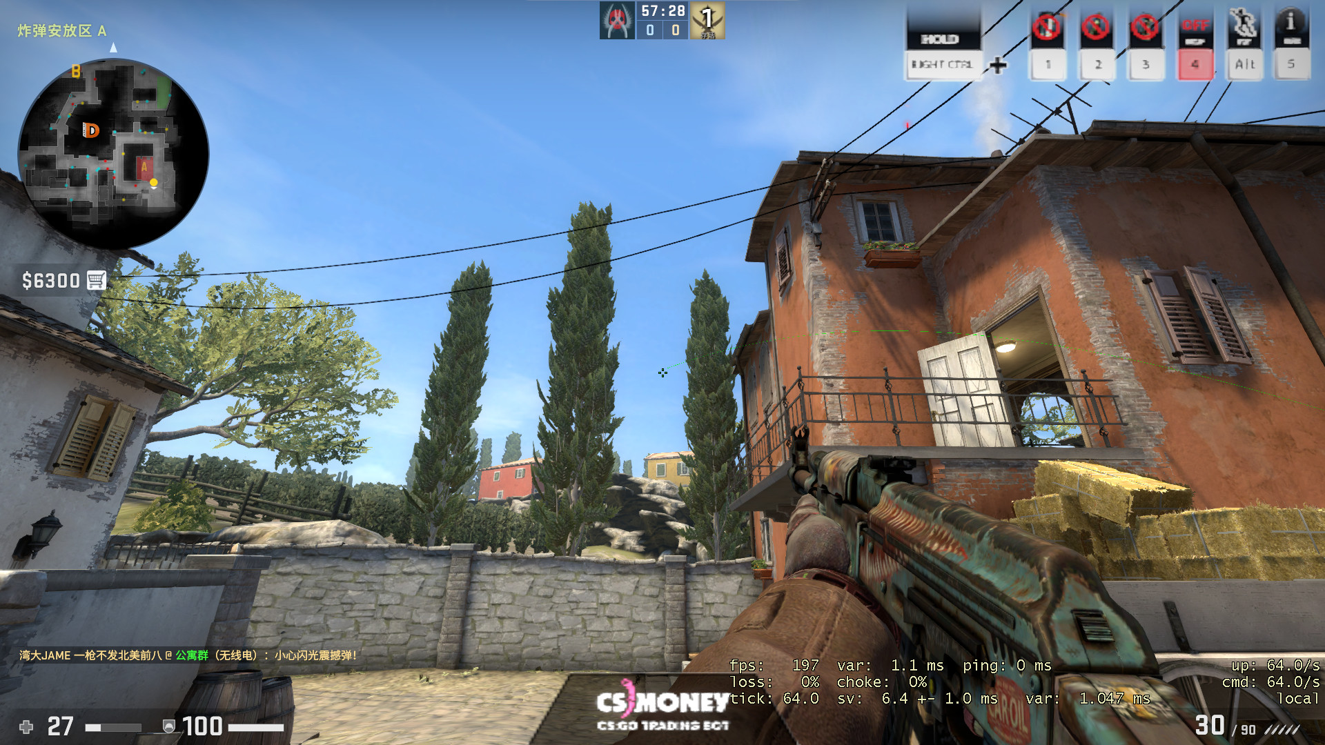 CSGO道具教学，常规烟闪火系列《Inferno闪光弹教学》