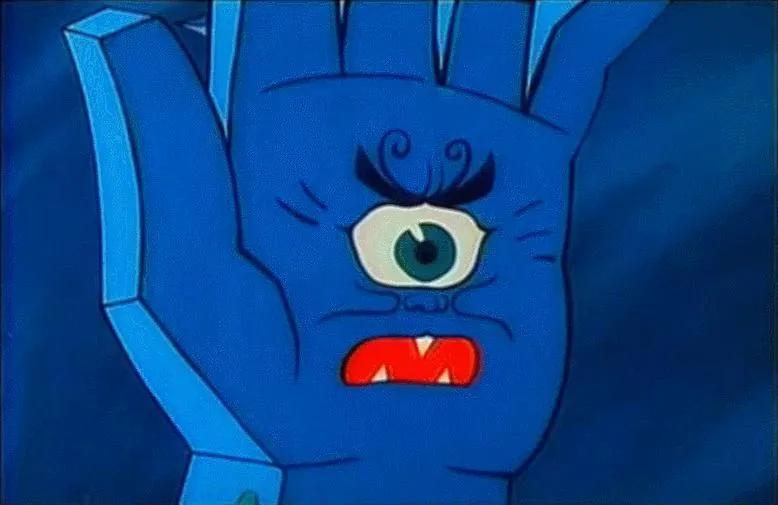 伸手大王把守第四层地道的妖怪是伸手大王,外形似一只左手掌,手臂能从