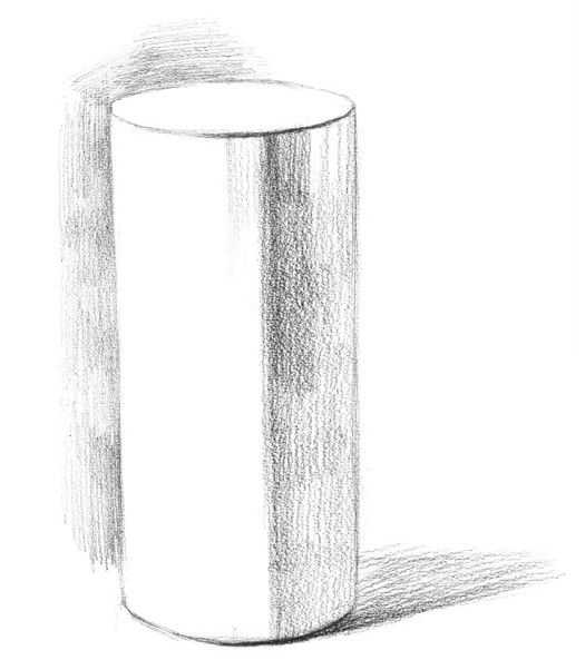 零基础几何体素描教程:分步骤讲解圆柱体画法,适合0基础 学习