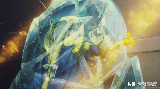 刀剑神域3第16集：命运的空中花园，桐人与爱丽丝拼刀中双双坠楼